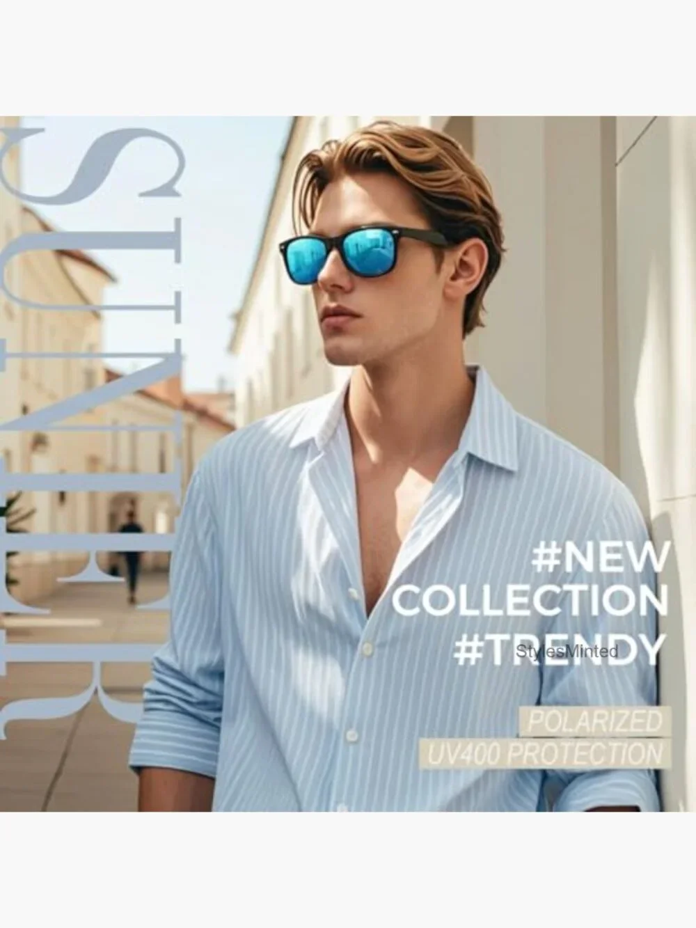 Retro Square Polarized Sunglasses UV400 for Driving Fishing